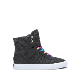 Dětské Kotníkové Boty Supra SKYTOP Černé/Bílé | CZ-26162